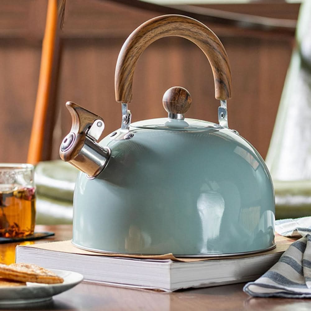 Whistling Kettle Stainless Steel Heat-Resistant Handle 2.6 Qt