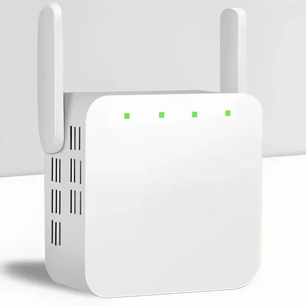 WiFi Range Extender Dual High-Gain Antennas Plug-And-Play Setup