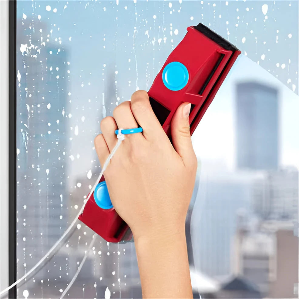 Window Cleaner Double-Sided Magnetic Adjustable Grip Safety Cord