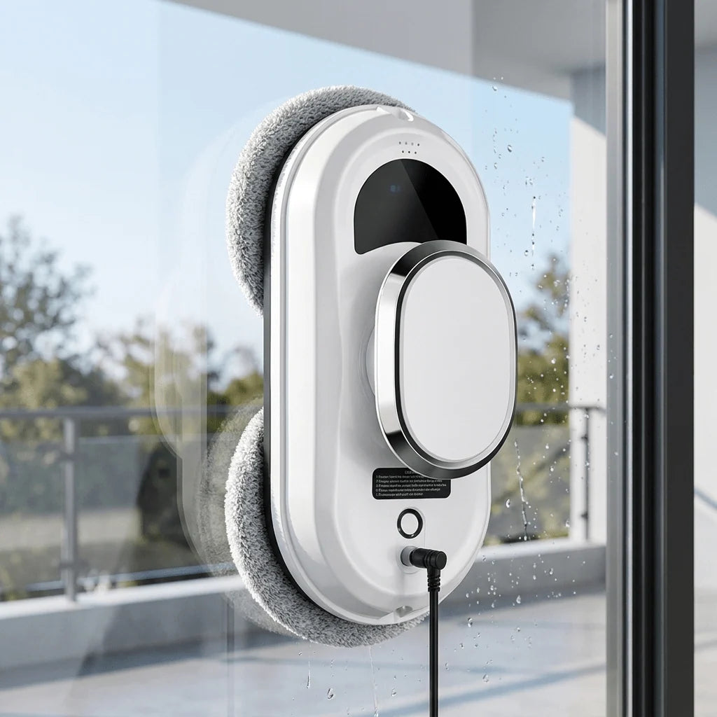 Window Cleaning Robot AI Edge Detection Dual Microfiber Pads