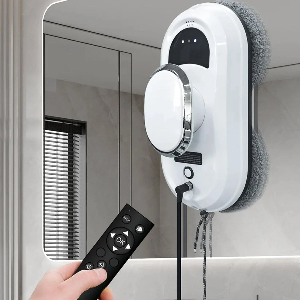 Window Cleaning Robot AI Edge Detection Dual Microfiber Pads