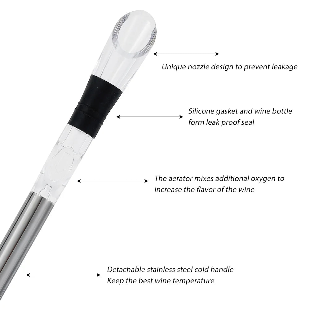 Wine Chilling Rod 3-in-1 Chilling Pouring & Aerating