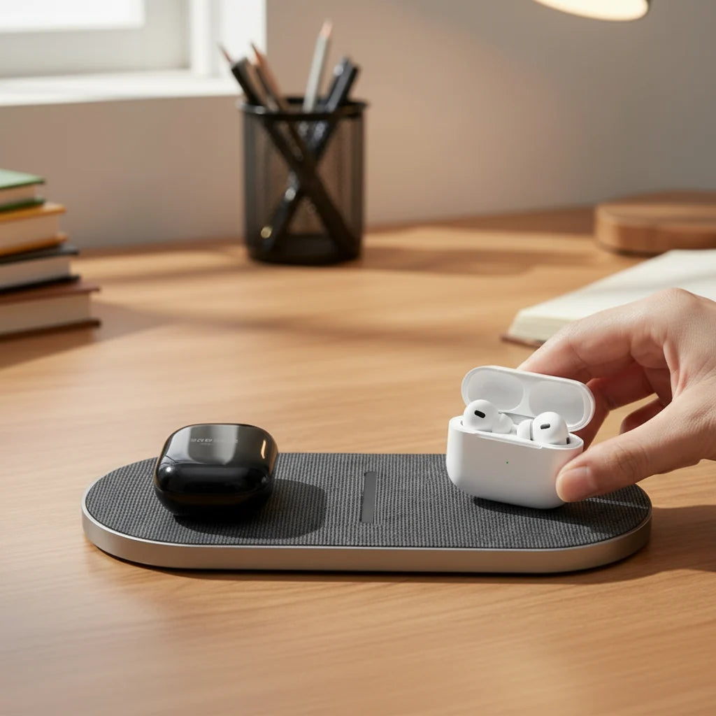 Wireless Charging Station Dual-Device Qi-Compatible 40W Fast Charging