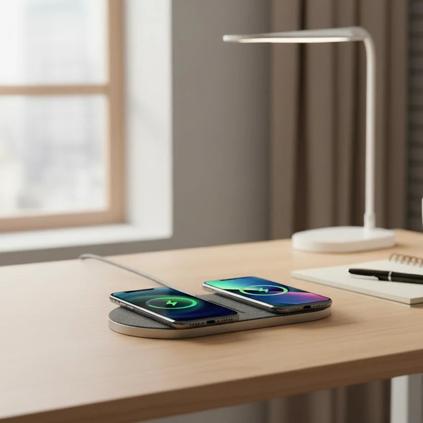Wireless Charging Station Dual-Device Qi-Compatible 40W Fast Charging