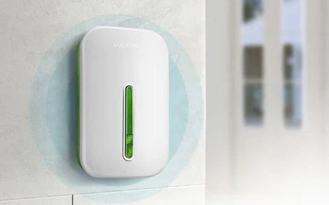 Wireless Doorbell Battery-Free Kinetic Button 394 Ft Range IP44 Weather-Resistant