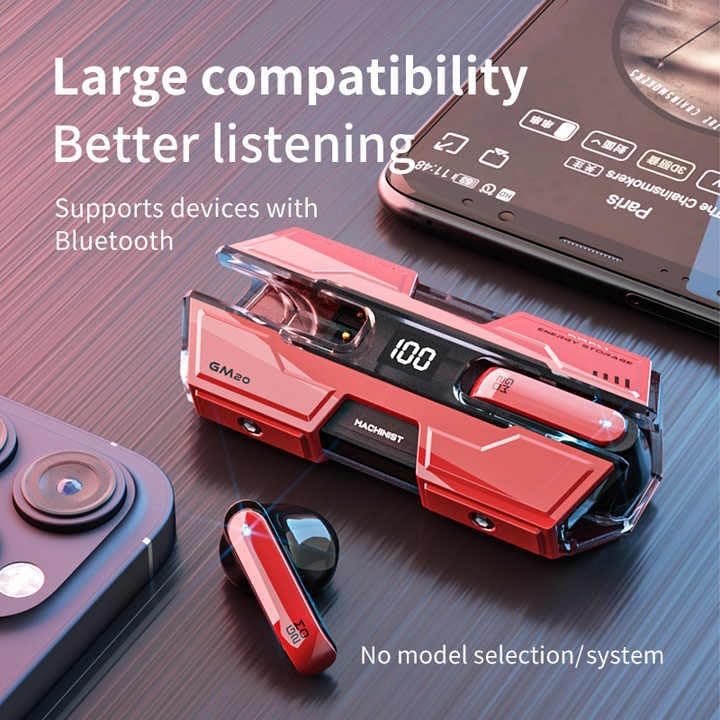 Wireless Earbuds Semi-In-Ear Touch Controls 48-Hour Battery Life