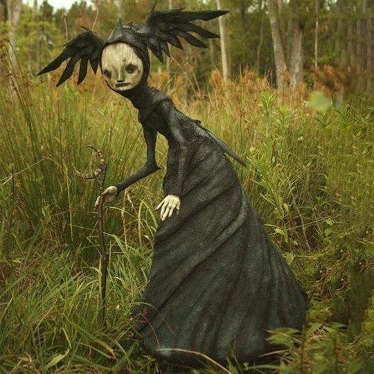 Witch Figurine Detailed Halloween Tabletop Décor