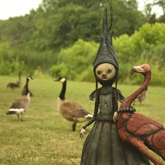 Witch Figurine Detailed Halloween Tabletop Décor