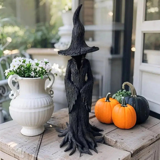 Witch Statue Protective Hand-Painted Weatherproof Resin
