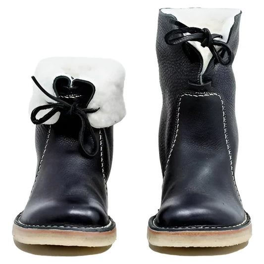Women's Boots Full-Grain Leather Wool-Lined Waterproof