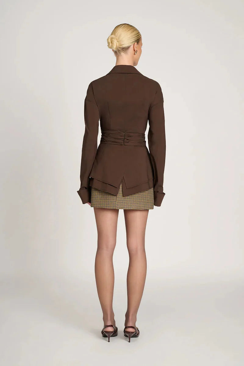 Women's Long Sleeve Shirt Draped Waist Lightweight Fabric
