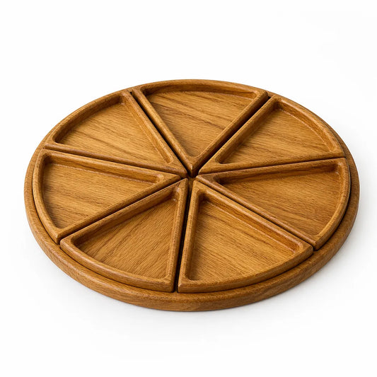 Wood Serving Tray With Removable Compartments (25 cm)