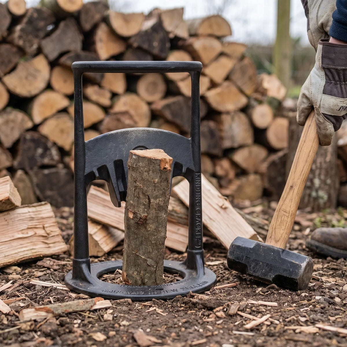 Wood Splitter Standing Steel No Assembly Required