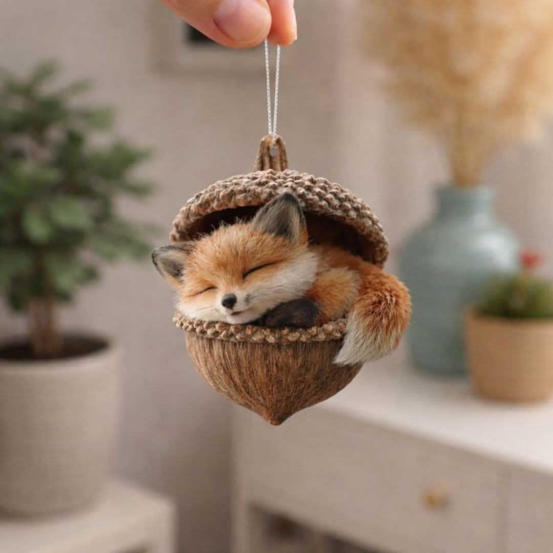 Woodland Animal Figurine Sleeping Design Indoor & Outdoor Decor