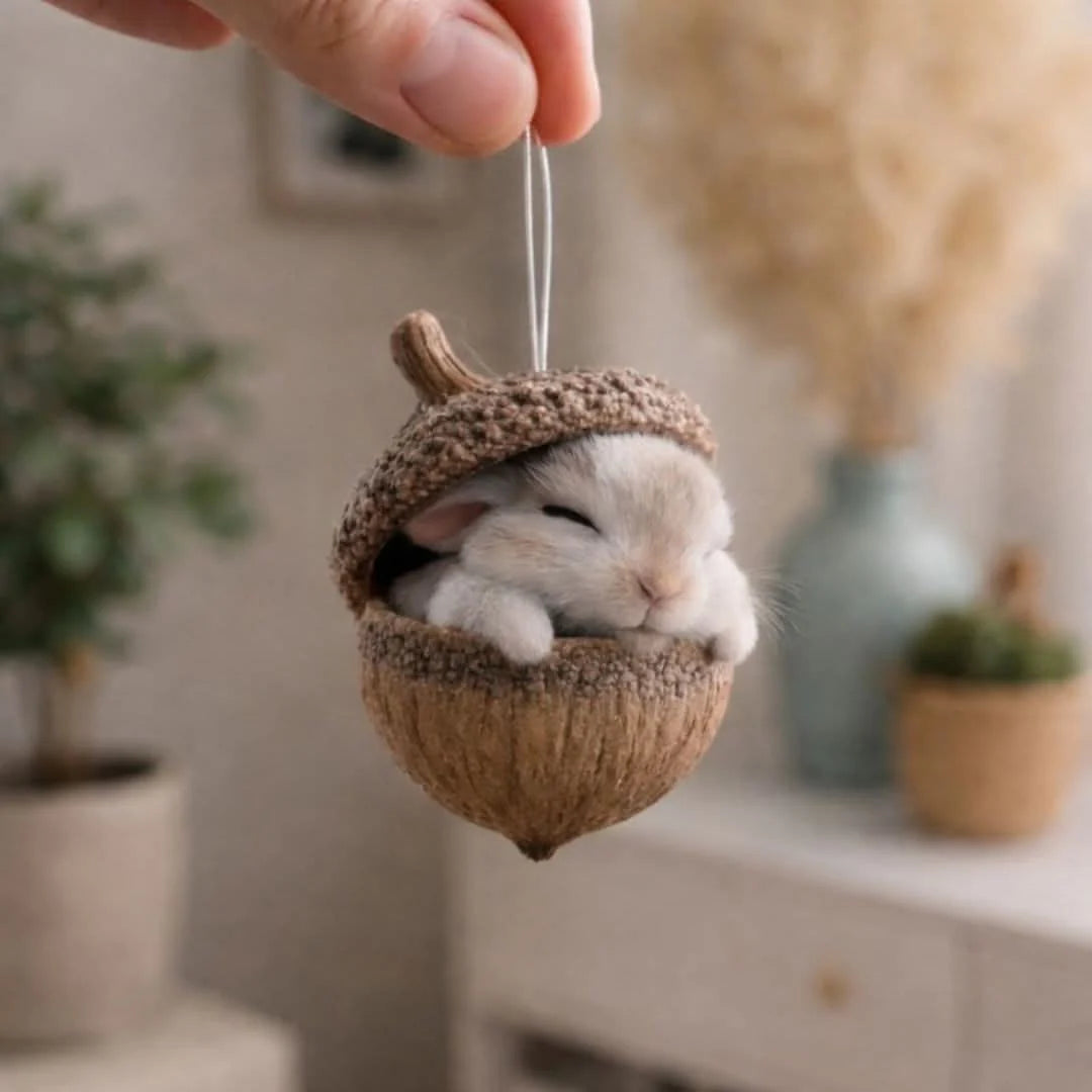 Woodland Animal Figurine Sleeping Design Indoor & Outdoor Decor