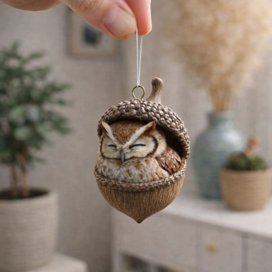 Woodland Animal Figurine Sleeping Design Indoor & Outdoor Decor
