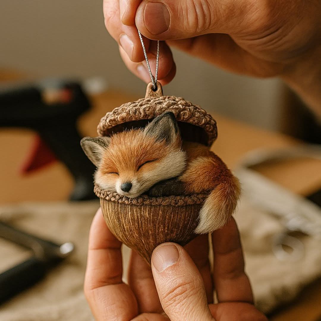 Woodland Animal Figurine Sleeping Design Indoor & Outdoor Decor