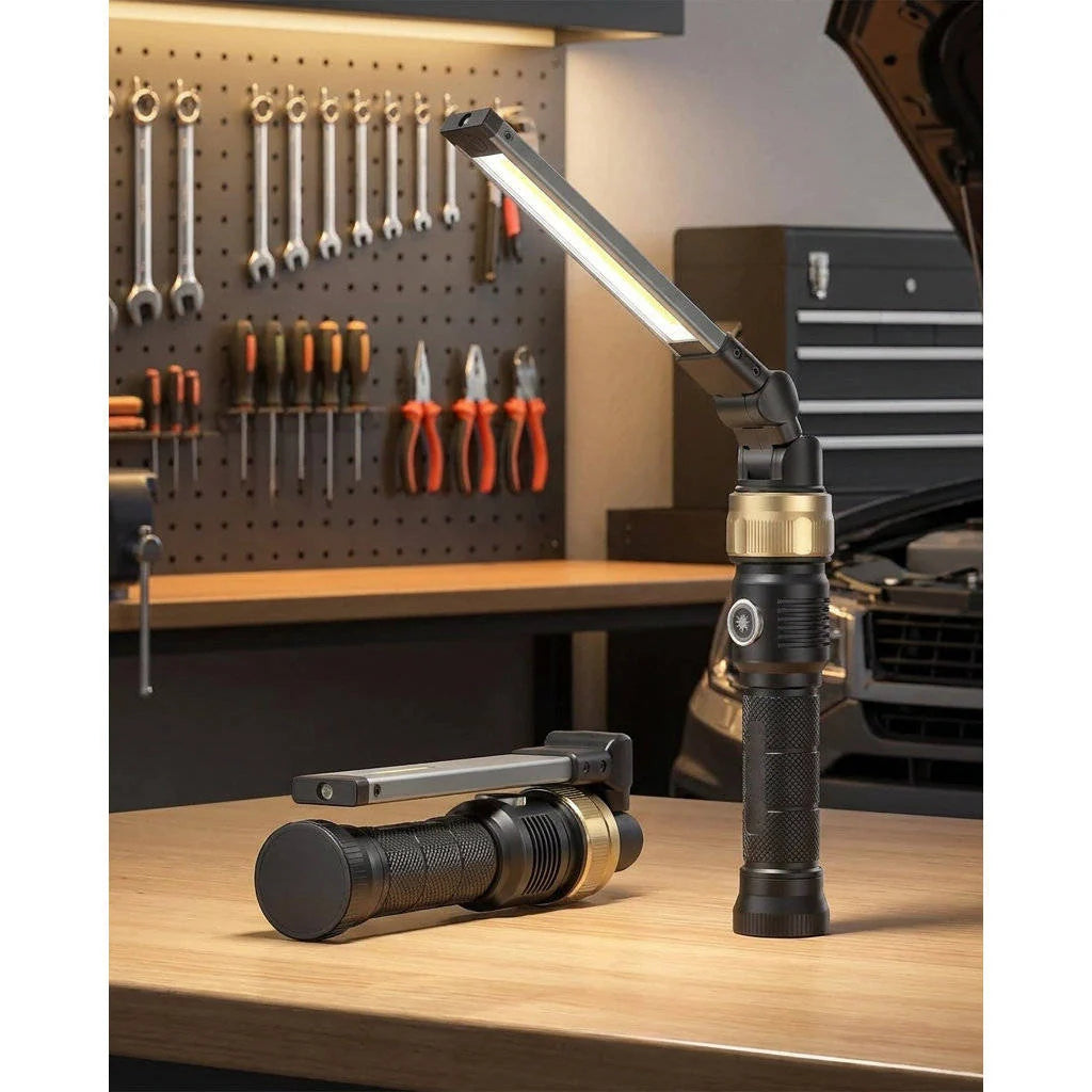 Work Light Rechargeable Magnetic Base Foldable 1200 Lumens