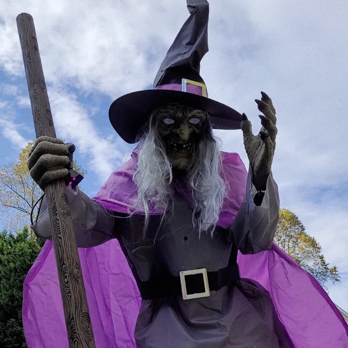 Yard Decoration Flying Witch 6-Foot Ground Stake