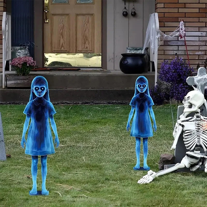 Yard Decoration Halloween Ghost Girl Metal Weather-Resistant