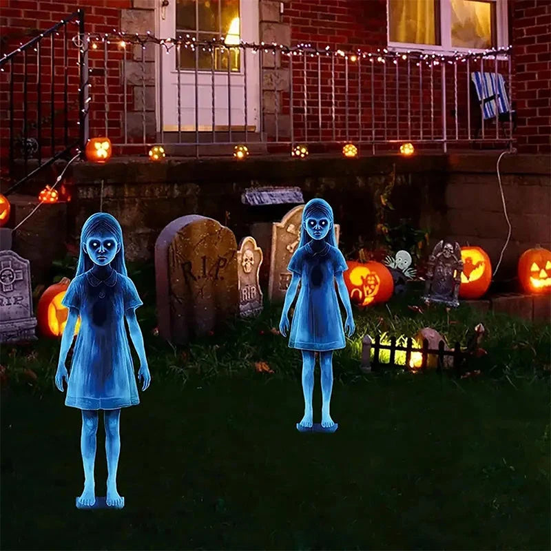 Yard Decoration Halloween Ghost Girl Metal Weather-Resistant