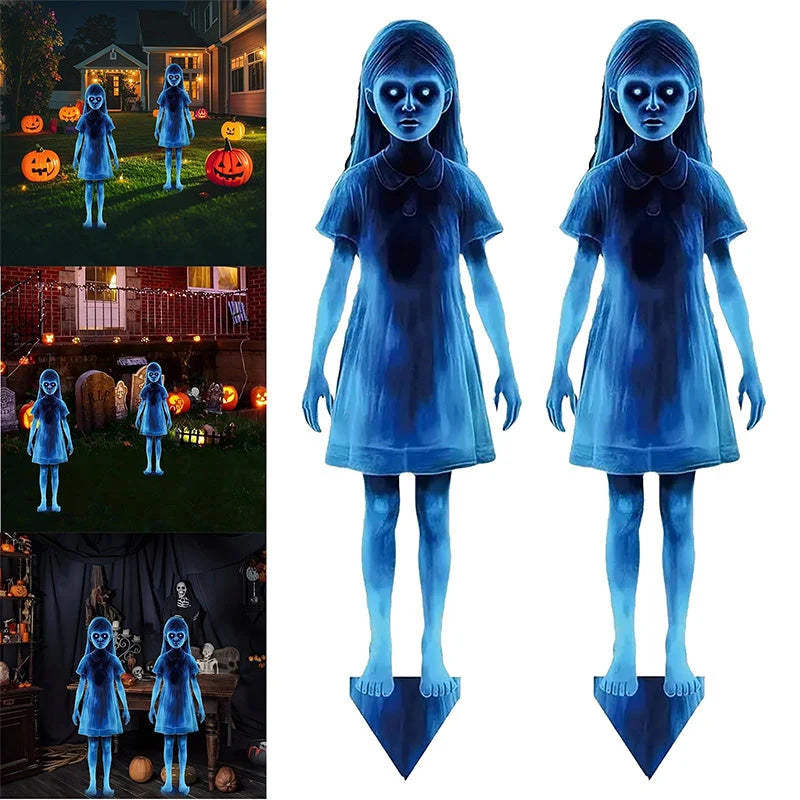 Yard Decoration Halloween Ghost Girl Metal Weather-Resistant