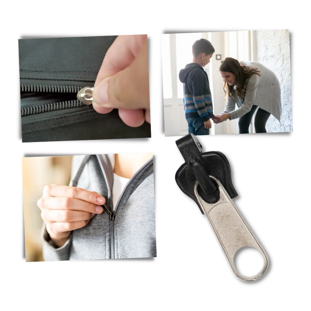 Zipper Slider Repair Set Aluminum Tool-Free 6-Piece